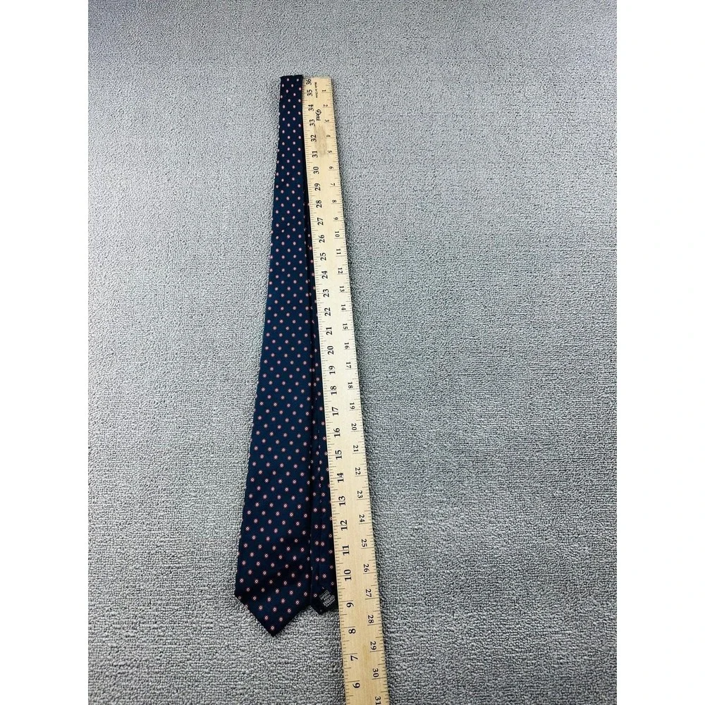 Vintage Haboes Men Store Tie Men Blue Silk Polka‎ Dot England Made Work Business